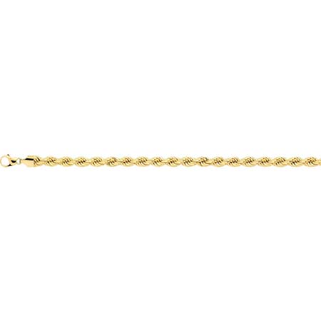 Bracelet fin mailles corde or jaune 18 carats